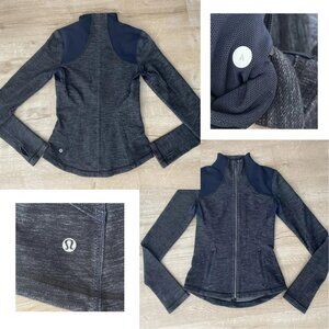 {RARE} Lululemon - Reversible Slub Denim Forme Jacket W4A47S | Inkwell | Size 4